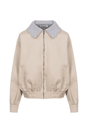 Aviator beige jacket check