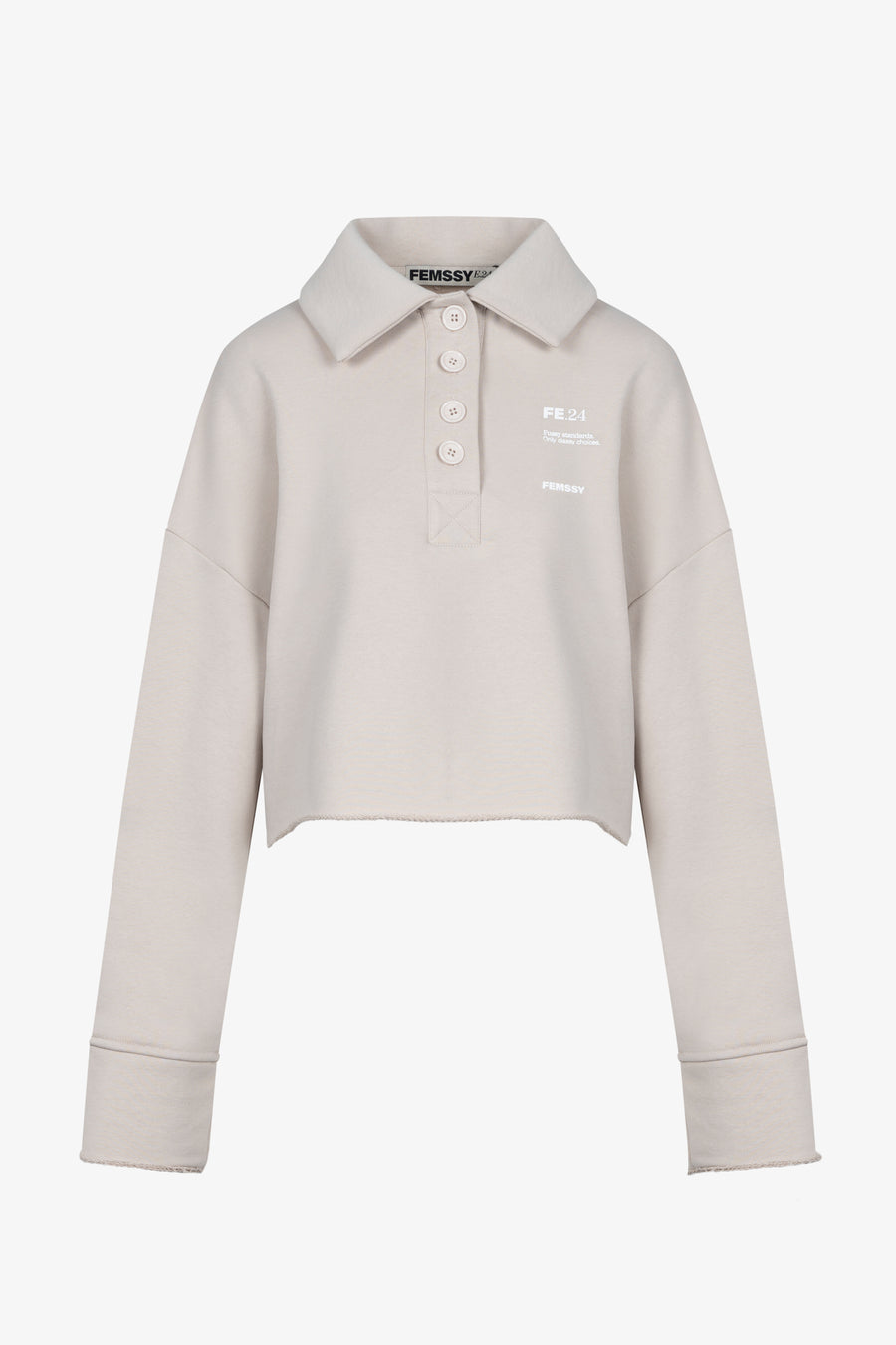 COLLAR SWEATSHIRT BEIGE