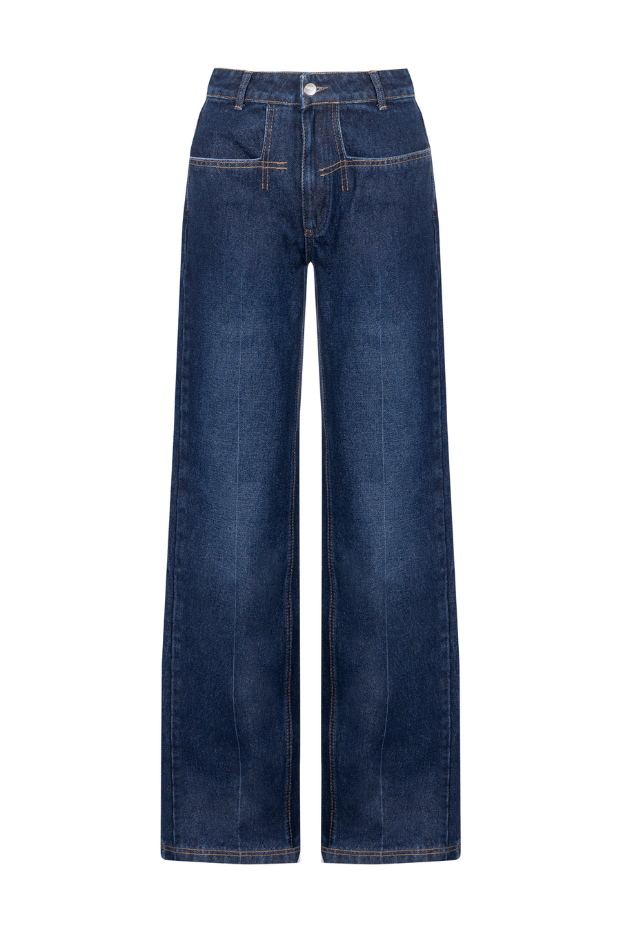 Fall logo blue denim jeans
