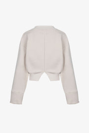 SCULP ZIP UP SWEATSHIRT BEIGE