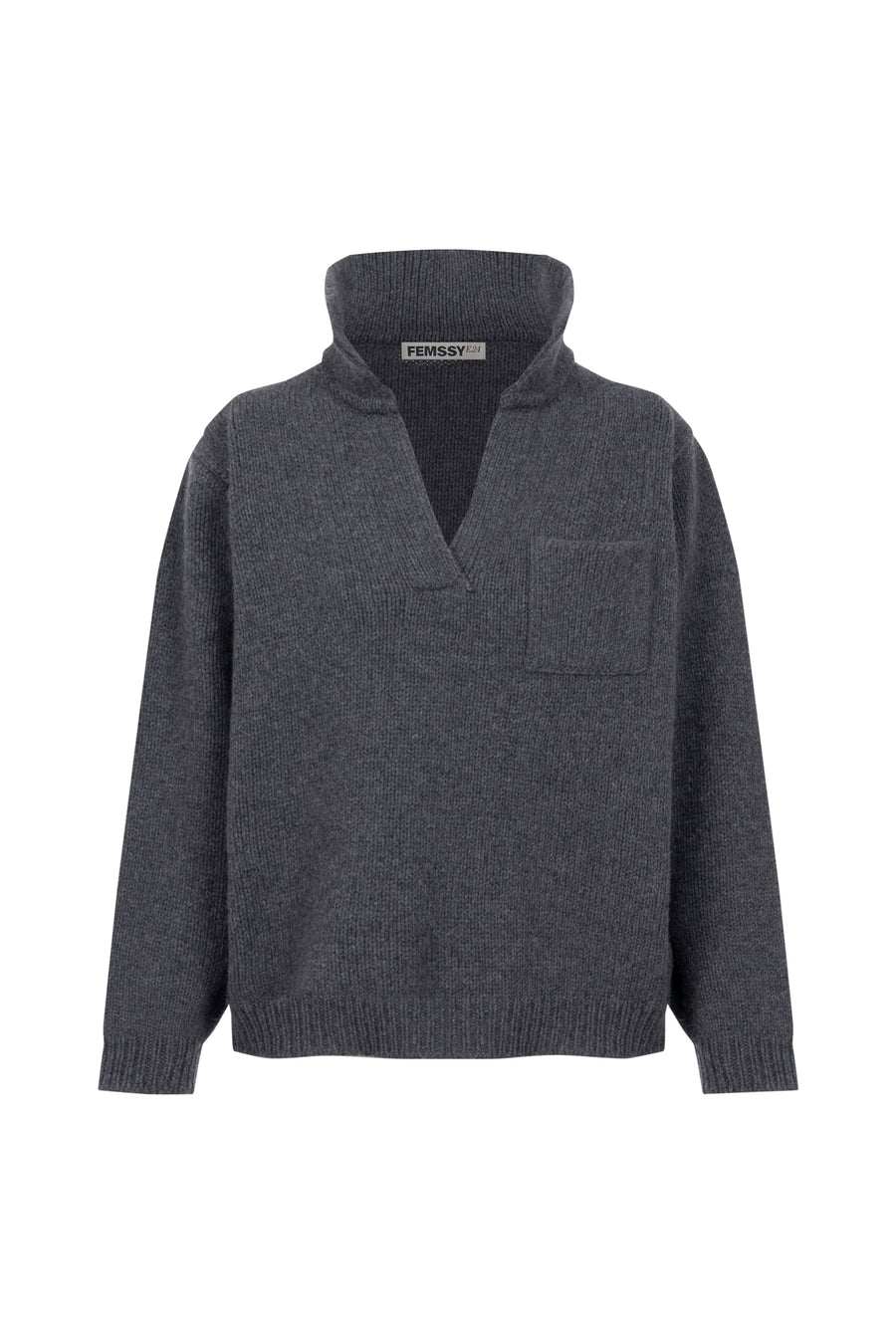 Sofia high neck sweater grey