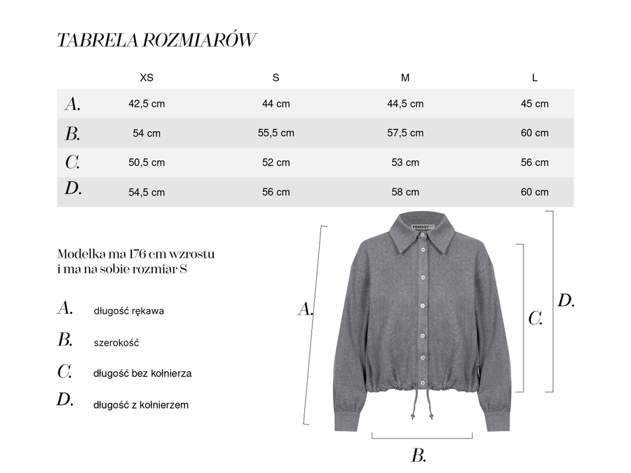 Vanda drawstring shirt grey