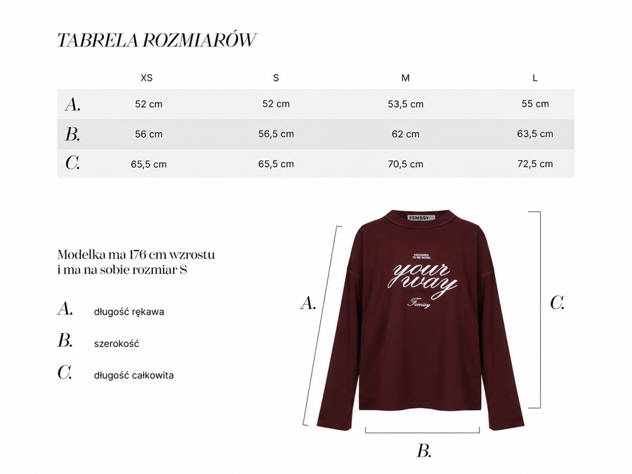 Ava longsleeve burgundy