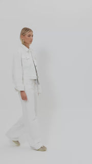 RAW DENIM JACKET OFF WHITE
