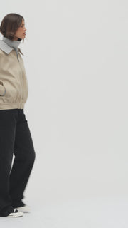 Aviator beige jacket check