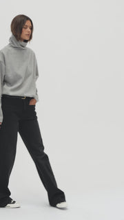 Mila high neck sweatshirt grey