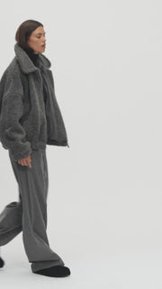 Nora fleece jacket dark grey