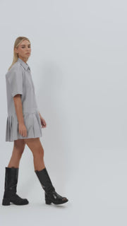 FOLD DRESS GREY